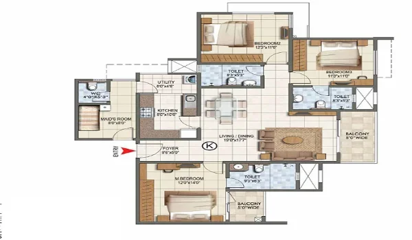 Featured Image of 3 BHK with Maid's Room Bannerghatta Road