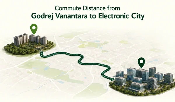 Featured Image of Commute Distance From Godrej Vanantara To Electronic City