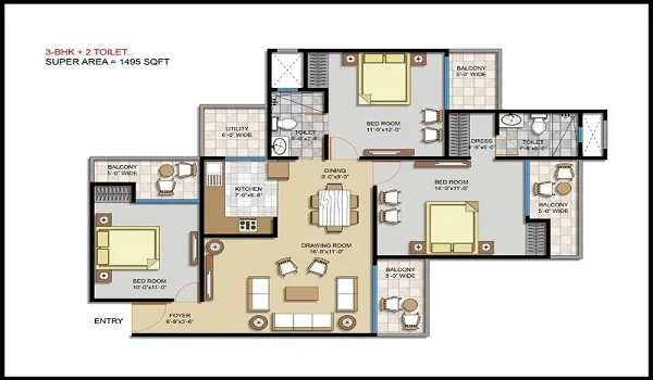 Featured Image of Godrej Vanantara 3.5 Bhk Apartment Floor Plan